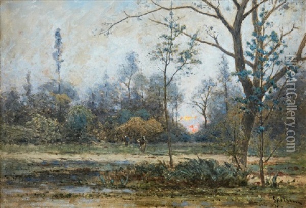 Fontainebleauskogen Oil Painting - Per Ekstroem
