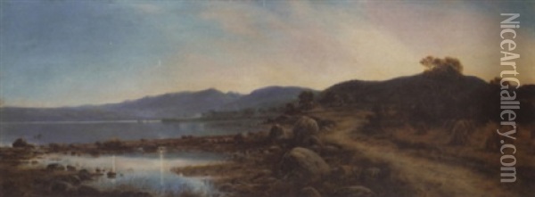 Autumn Evening, Isle Of Arran Oil Painting - Waller Hugh Paton