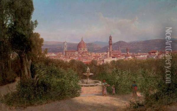 Veduta Di Firenze Oil Painting - Andreas Marko