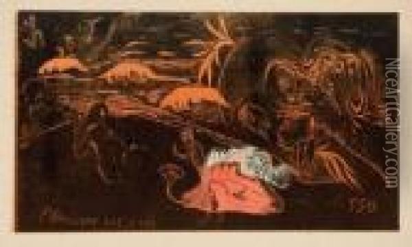 L'univers Est Cree (guerin 26; Mongan, Kornfeld & Joachim 18 Ii D) Oil Painting - Paul Gauguin
