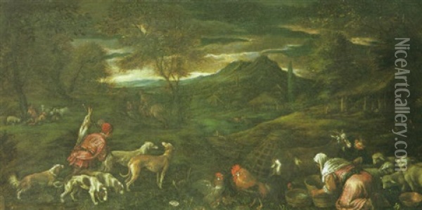 An Allegory Of Spring Oil Painting - Francesco Bassano the Younger