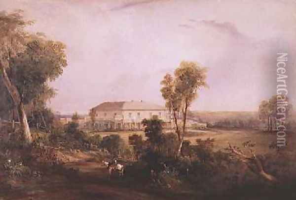 Camden Park House home of John MacArthur 1767-1834 Oil Painting - Conrad Martens