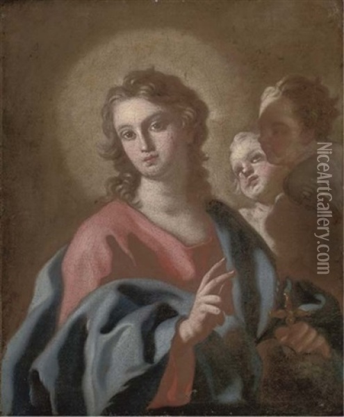 Salvator Mundi Oil Painting - Francesco de Mura