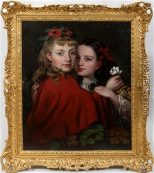 The Sisters Oil Painting - James Collinson