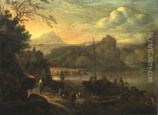 Paysage Des Bords Du Rhin Oil Painting - Herman Saftleven