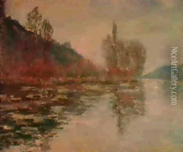 La Seine Pres De Giverny Oil Painting - Claude Monet