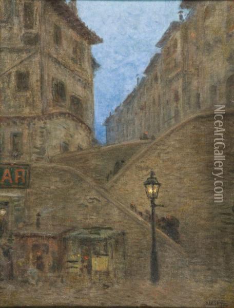 L'eglise Des Acoules A Marseille Oil Painting - Marie-Gabriel Biessy