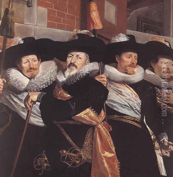 Officers of the Civic Guard of St Adrian (detail) 1630 Oil Painting - Hendrick Gerritsz Pot