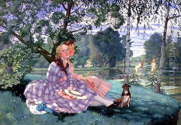 Summer, 1919 Oil Painting - Konstantin Andreevic Somov