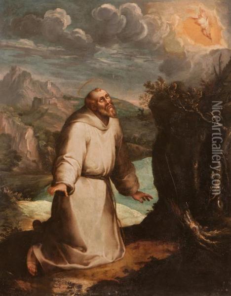 San Cristoforo Oil Painting - Girolamo Muziano