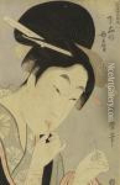 Naherin. Oil Painting - Kitagawa Utamaro