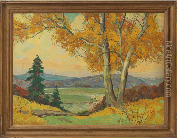 From The Hilltop Oil Painting - Carl Rudolph Krafft