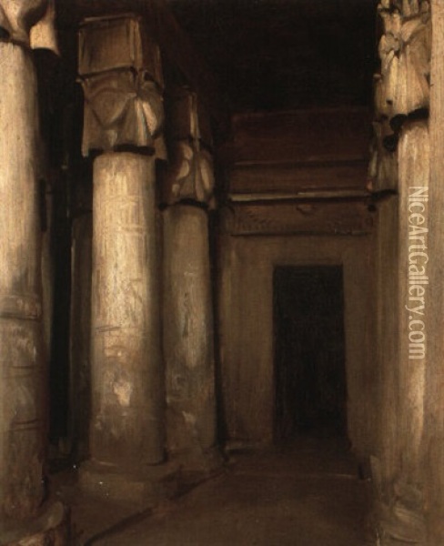 Temple Of Denderah Oil Painting - John Singer Sargent