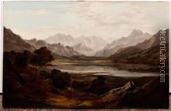 Le Mont Snowdon Oil Painting - Charles Leslie