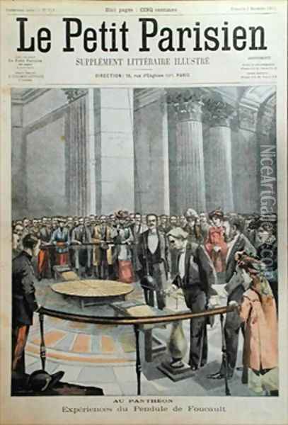 Experiment with Foucaults Pendulum at the Pantheon in Paris Oil Painting - Carrey