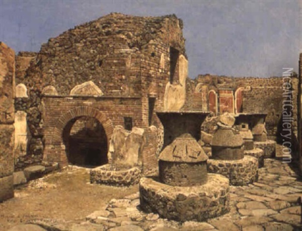 Fra Pompei Oil Painting - Josef Theodor Hansen