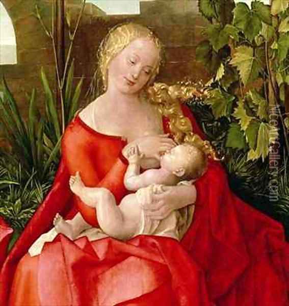 Virgin and Child Madonna with the Iris Oil Painting - Durer or Duerer, Albrecht