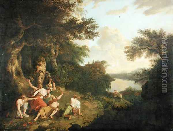 The Death of Orpheus Oil Painting - Thomas & Mortimer,John Hamilton Jones