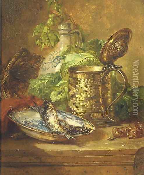 A kitchen still life Oil Painting - Maria Vos