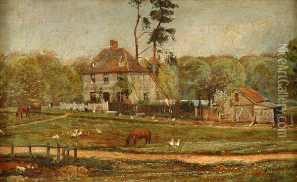 Farmscene Oil Painting - John William Buxton Knight