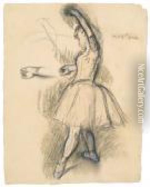 Danseuses Surla Scene Oil Painting - Edgar Degas