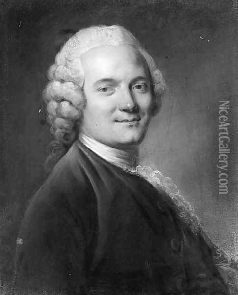 Portrait of a gentleman Oil Painting - Jean-Baptiste Perroneau