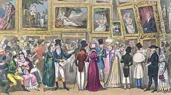 A Shilling Well Laid Out Tom and Jerry at the Exhibition of Pictures at the Royal Academy Oil Painting - I. Robert and George Cruikshank