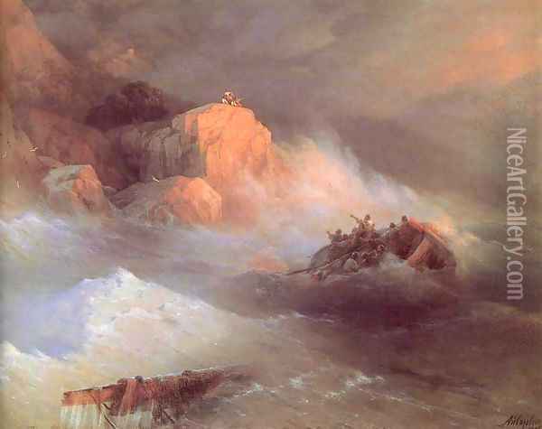 Shipwreck Oil Painting - Ivan Konstantinovich Aivazovsky
