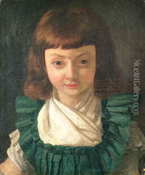Portrait of Louis XVII 1785-95 as a child, 1791 Oil Painting - Antoine Vestier