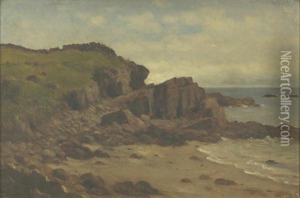 York, Maine 1876 Oil Painting - Christopher P. Cranch