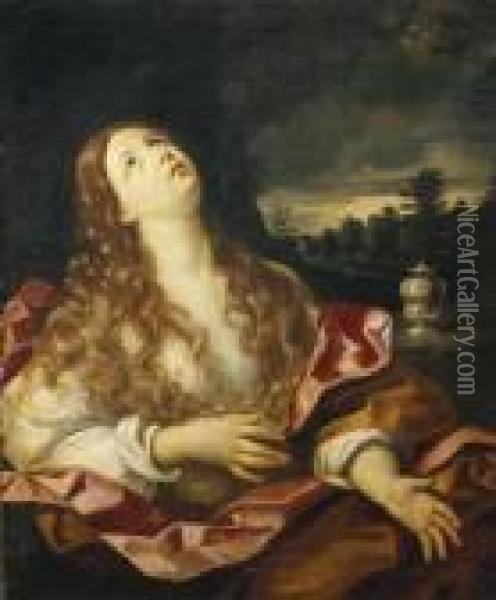 Maria Maddalena Oil Painting - Marcantonio Franceschini