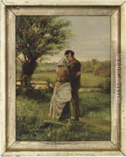 Young Love Oil Painting - William A. Breakspeare