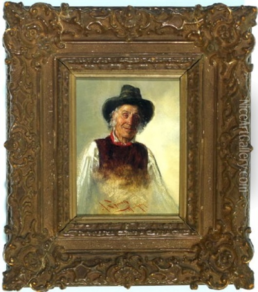 Bildnis Eines Alteren Bauern Oil Painting - Alfons Spring