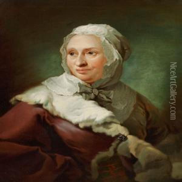 Portrait Of Elisabeth Marie D'abbestee Oil Painting - Carl Gustav Pilo
