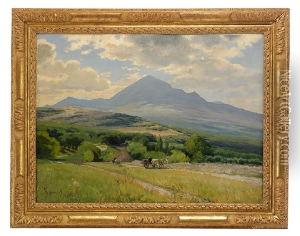 Crimean Landscape Oil Painting - Vasili Ivanovich Navazov