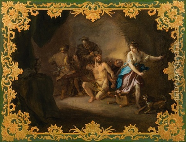 The Blinding Of Samson Oil Painting - Martin Johann (Kremser Schmidt) Schmidt