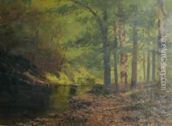 Forest Interior Oil Painting - Julian Walbridge Rix