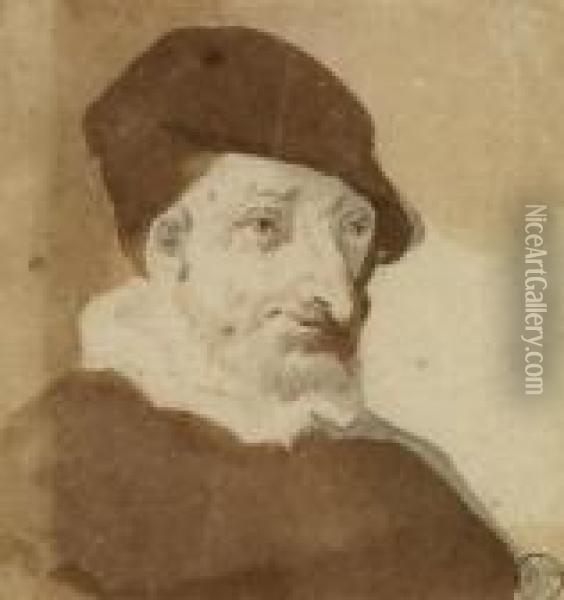 Portrait D'homme Barbu Oil Painting - Cornelis Dusart