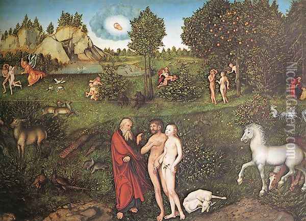 The Paradise 1530 Oil Painting - Lucas The Elder Cranach