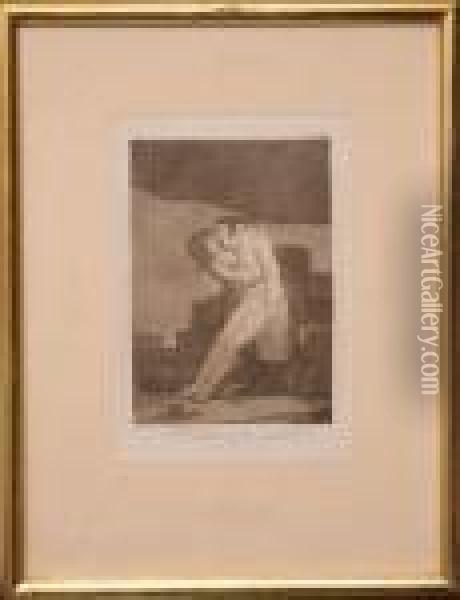 El Amor Y La Muerte. Oil Painting - Francisco De Goya y Lucientes