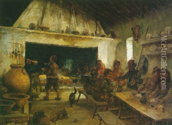 Escena Del Quijote Oil Painting - Francisco Domingo Marques