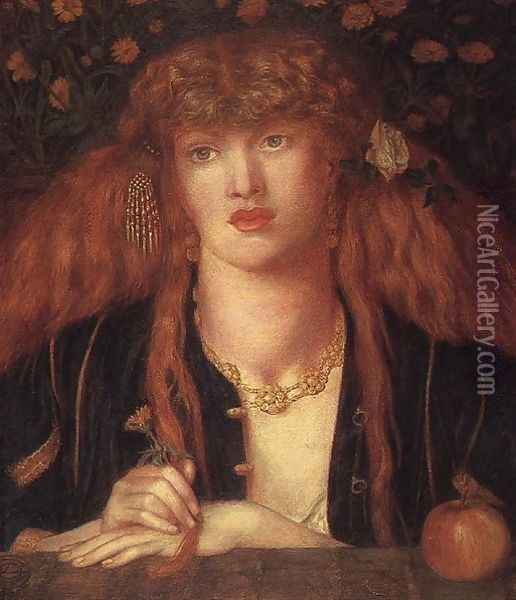 La Bionda Del Balcone Oil Painting - Dante Gabriel Rossetti