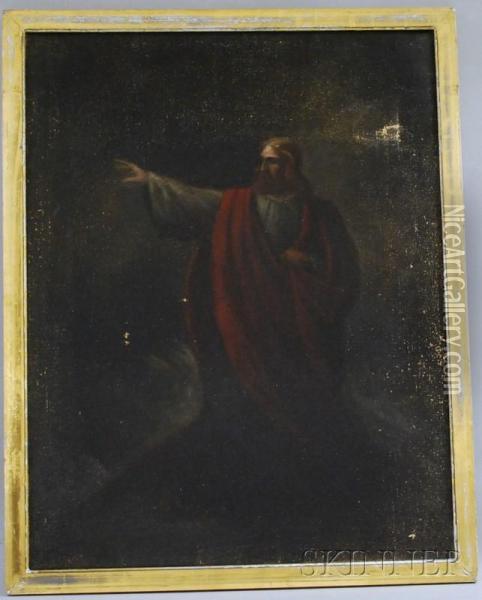 Portrait Of A Religious Figure Oil Painting - Darius Cobb