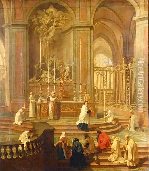 The Mass of Canon Antoine de La Porte or The Altar of Notre Dame Oil Painting - Jean-baptiste Jouvenet