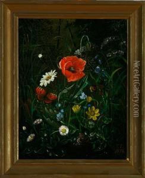 Wild Flowers Oil Painting - Camilla Thomsen