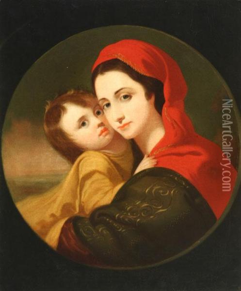 Mother And Child Oil Painting - Thomas Sully