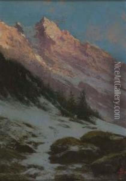 Ultima Neve Oil Painting - Giacinto Bo