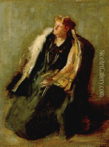 Portrait Of Mrs. Hubbard Oil Painting - Thomas Eakins