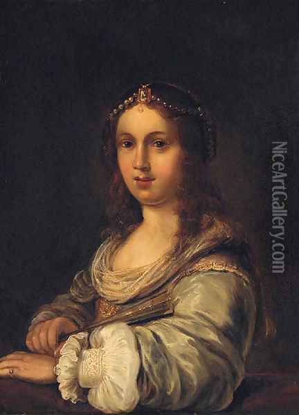 Portrait of a young lady Oil Painting - Johann Spillenberger