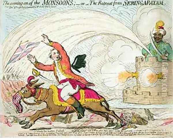 The coming on of the Monsoons 2 Oil Painting - James Gillray